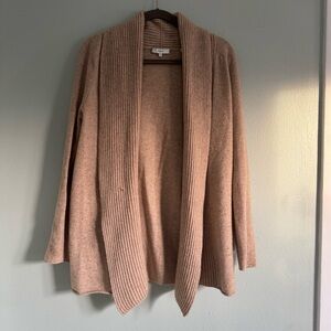 Vince. Cashmere Open Cardigan Small Tan